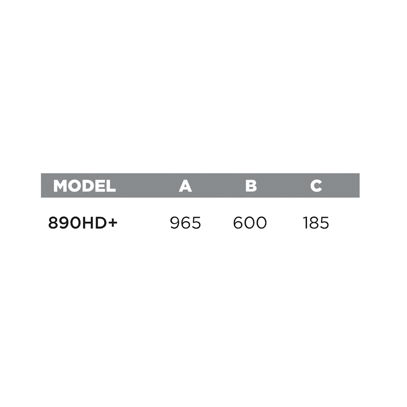 Bespoke 890 Dimensions