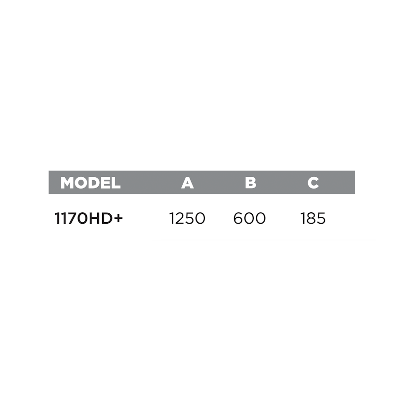 Bespoke 1170 Dimensions