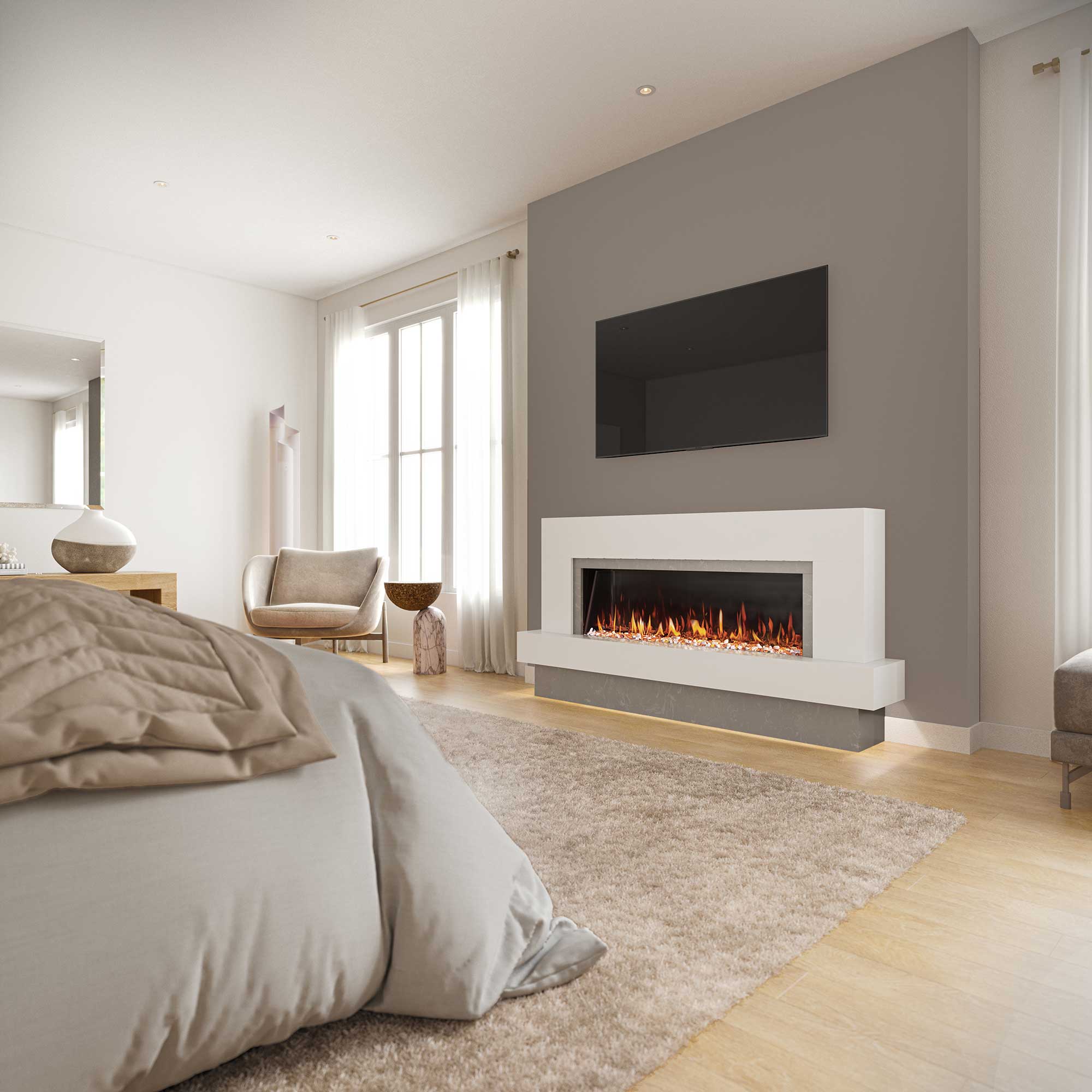 how big of a room will an electric fireplace heat?