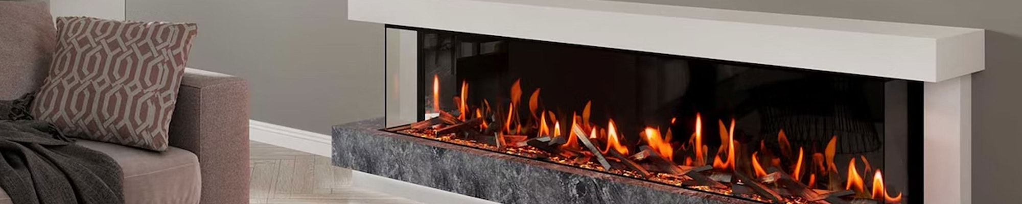 Marble Electric Fireplace Suites