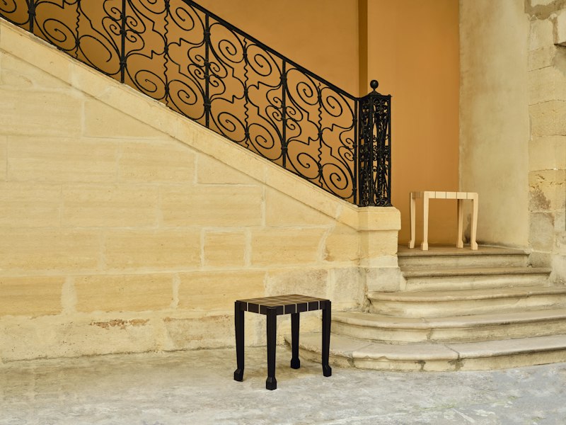 Hoovs Side Table Ebony/Ivory