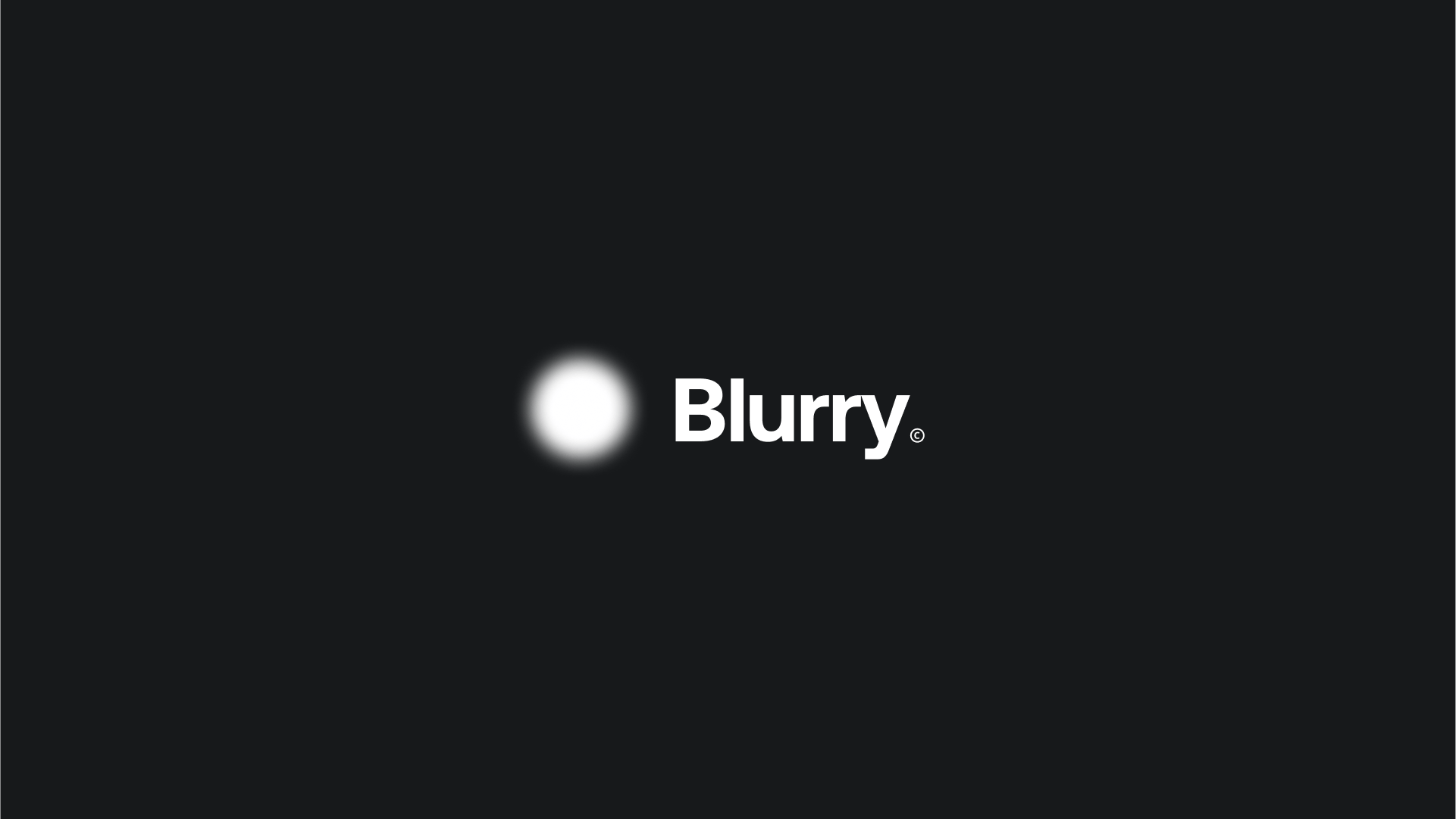 blurry logo Image with the Blurry logo in white
