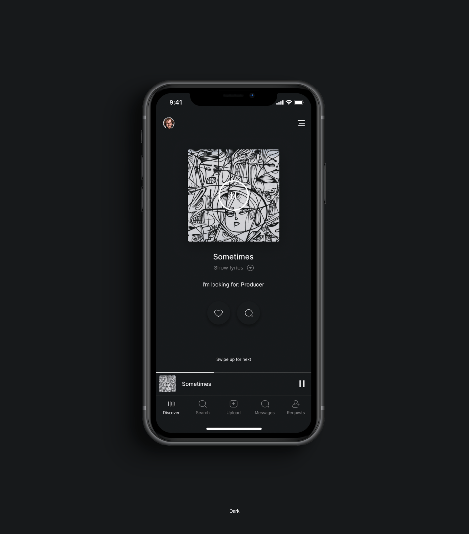 Image of song playing on phone