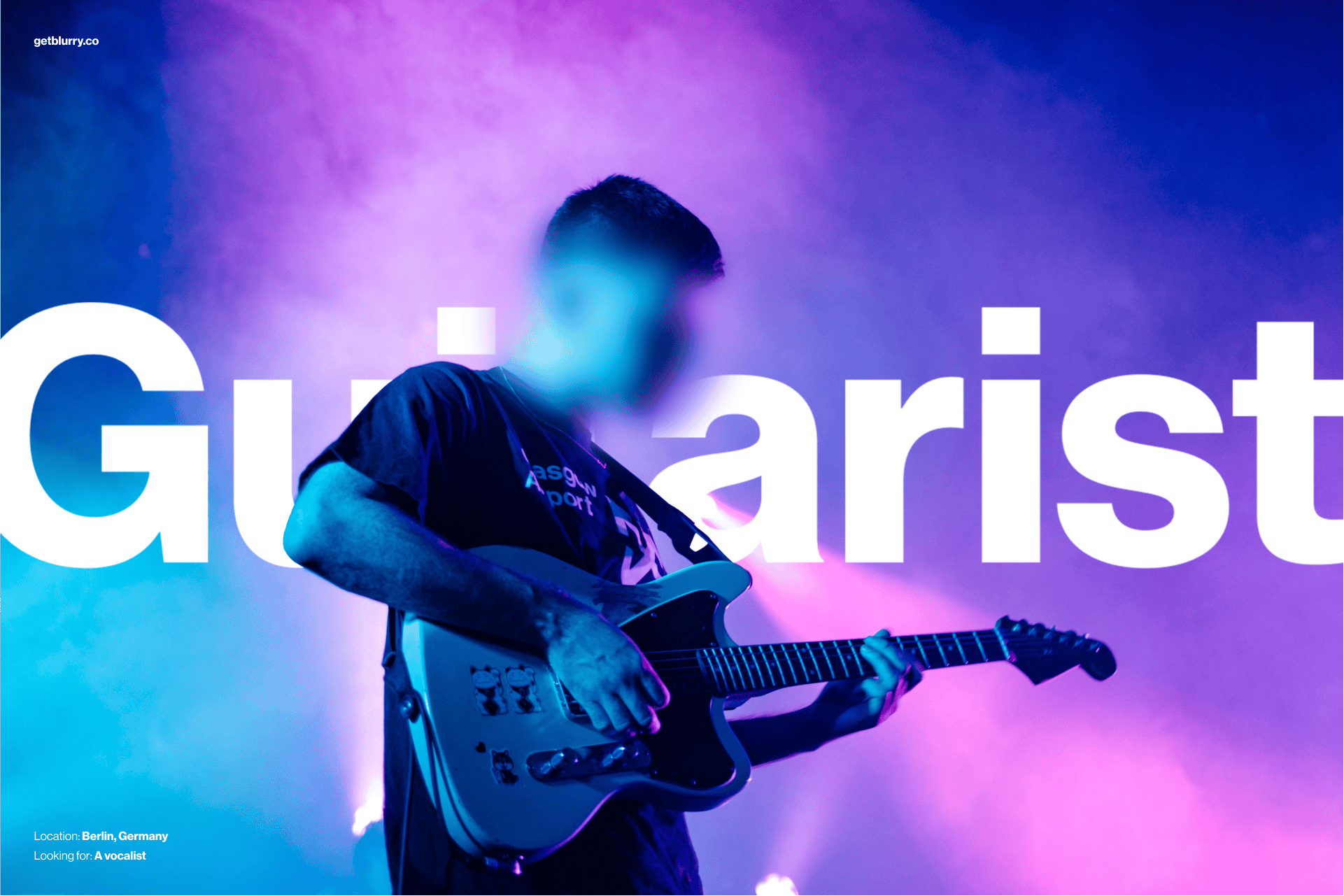 Image of guitarist with blurred face