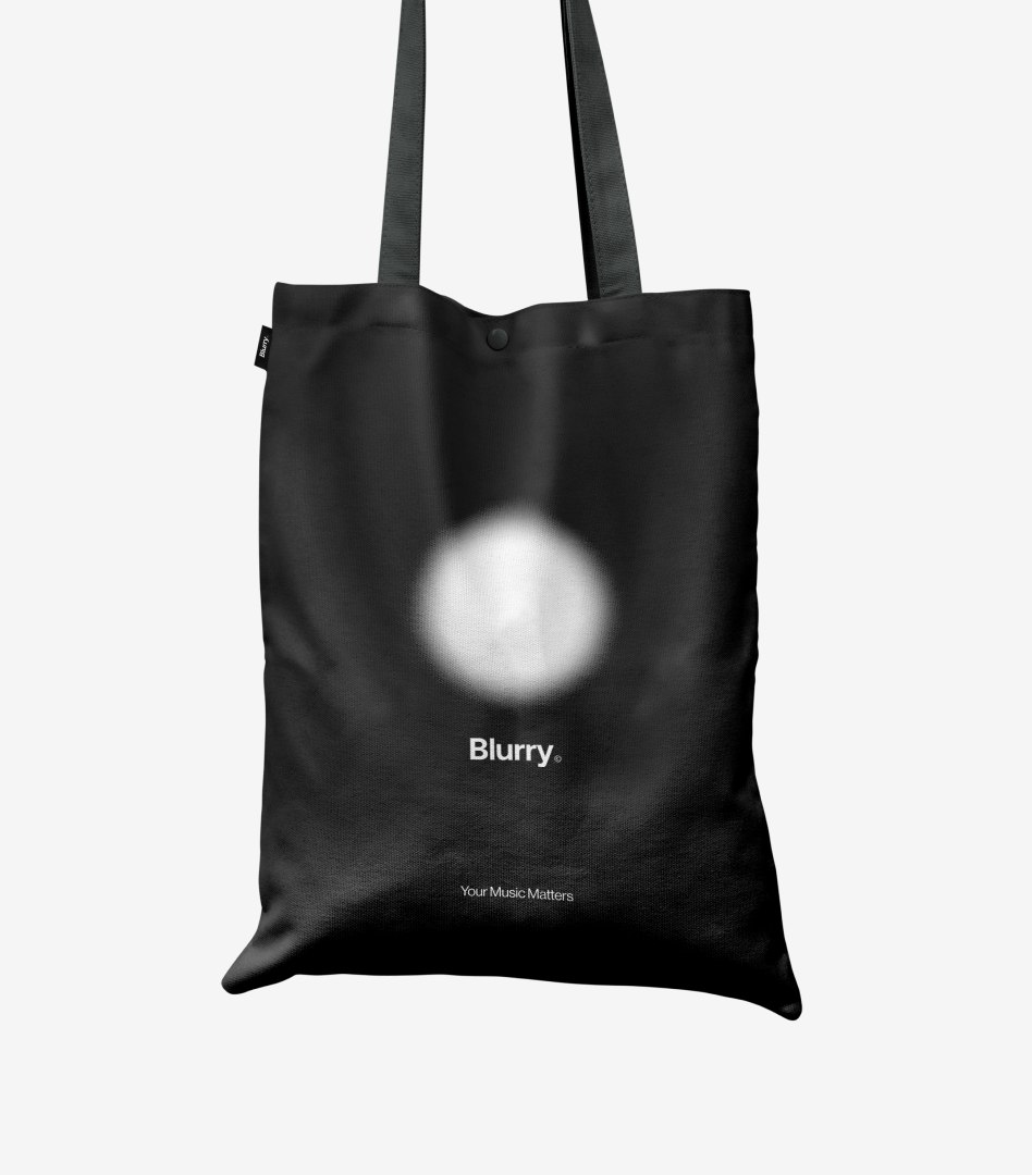 Image of Tote bag with Blurry logo
