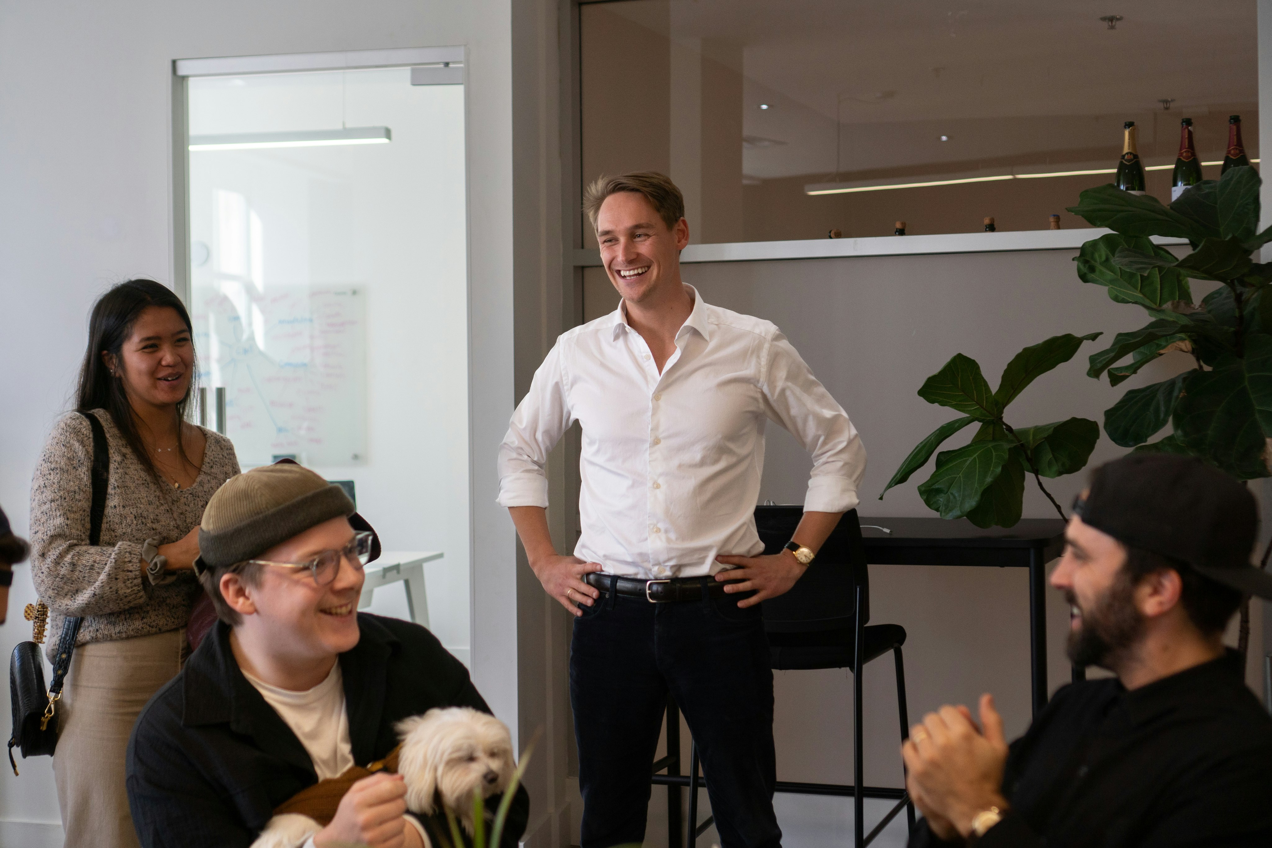 nicklas ronning sharing a smile with the signifly montreal team