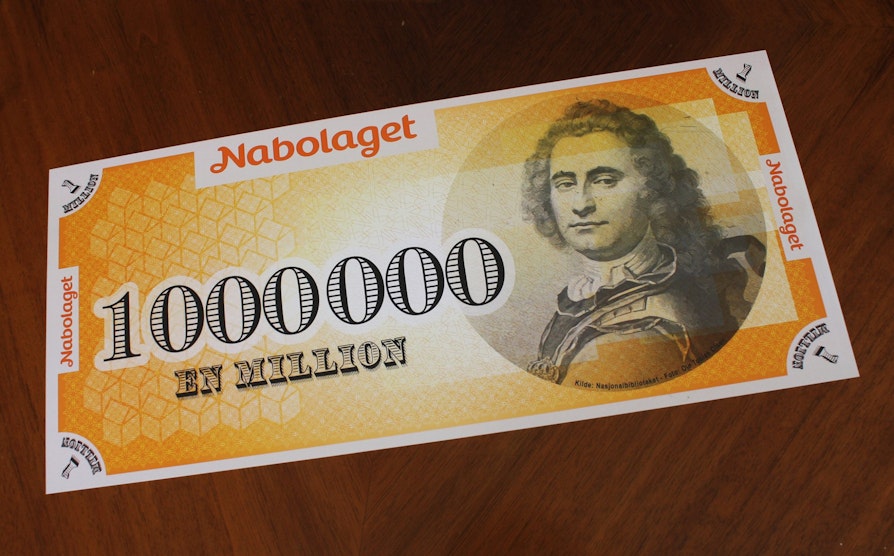 Nabolaget, millionsjekk