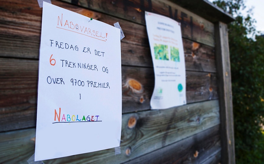 Nabovarsel, Nabolaget, uten tegninger