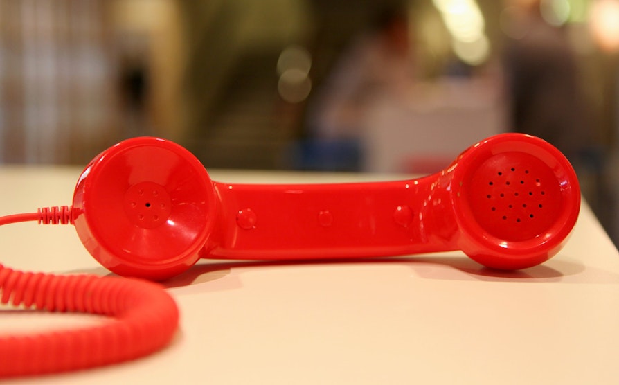 Lotto, rør, rødt telefonrør