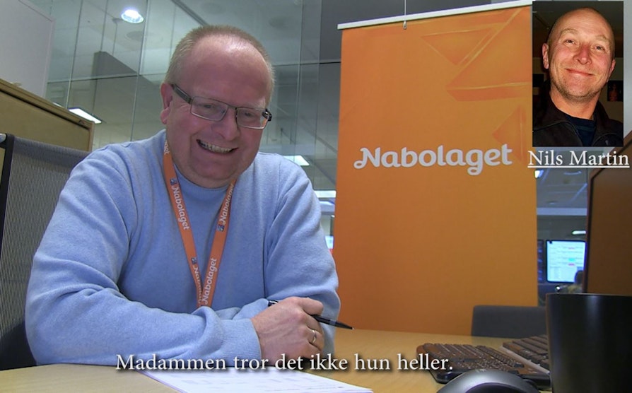 Trekningsredaktør Atle Jensen ringer millionvinner i Nabolaget Nils Martin Hølås fra Askim den 8. januar 2016.