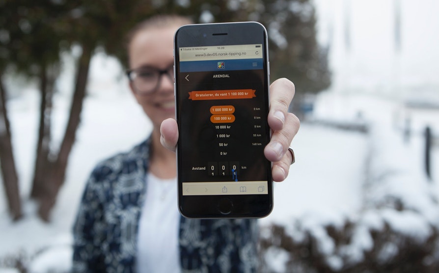 Nabolaget, digital trekningsopplevelse, digitalt trekningskonsept, mobil, Cathrine Løkken