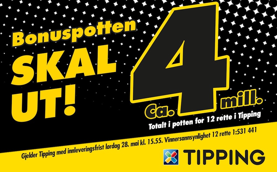 Bonuspotten skal ut
