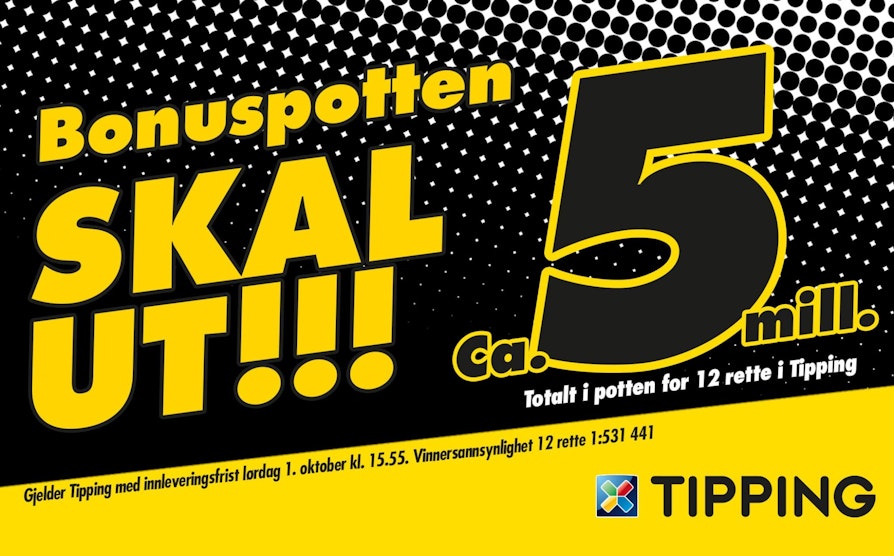 Bonuspotten uke 39.