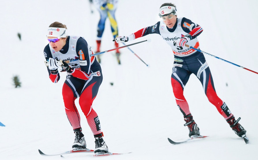 Ingvild Flugstad Østberg og Heidi Weng. Tour de Ski 2017.