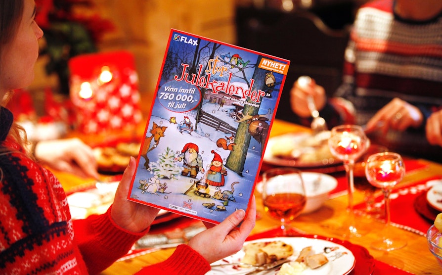 Flax julekalender, Flax-kalender, stor kalender, Flax jul, trysil