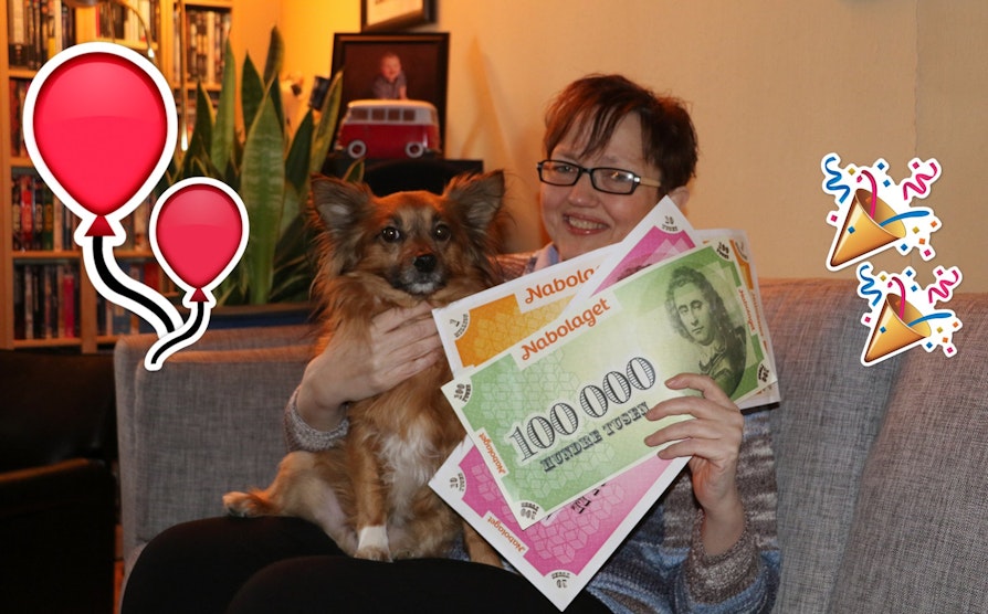 Solfrid Larsen har vunnet to ganger i Nabolaget: 1 mill og 100.000 kroner.