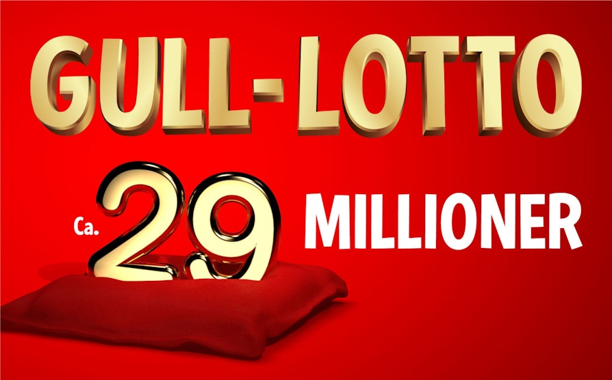 gull-lotto, ca. 29 millioner kroner, illustrasjon