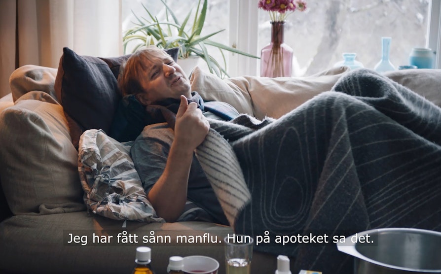 Manflu. Reklamefilm for Nabolaget
