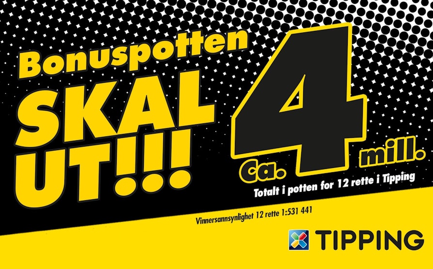 Bonuspotten 4 mill.