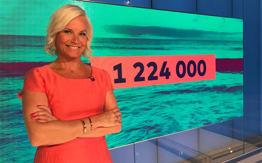 Programleder Ingeborg Myhre kunne gratulere kveldens Joker-kandidat med en snerten sum.