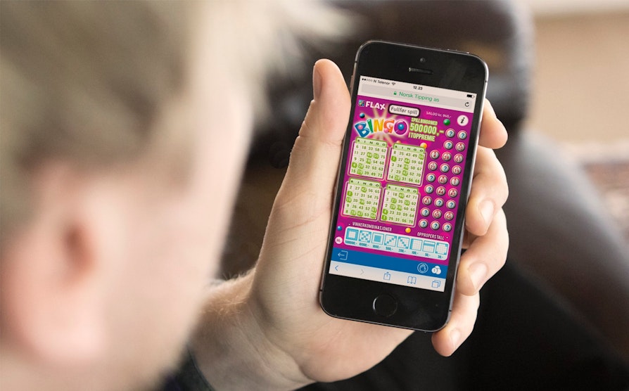 BingoFlax, Flax-lodd på mobil, illustrasjonsfoto