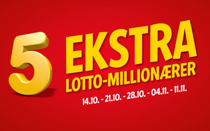 lotto, kampanje, fem ekstra millionærer, fem ekstra lotto-millionærer