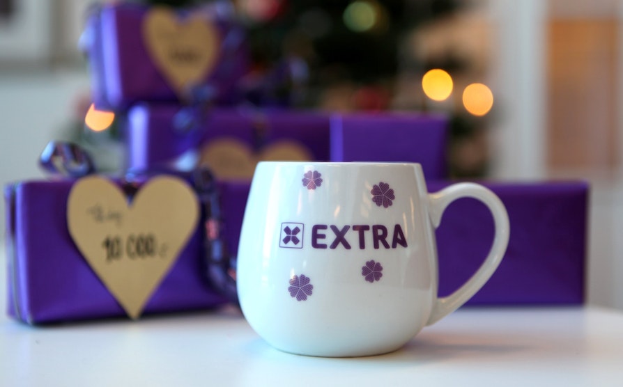 Extra, advent, kopp, pakker