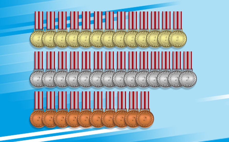Medaljer fredag 2