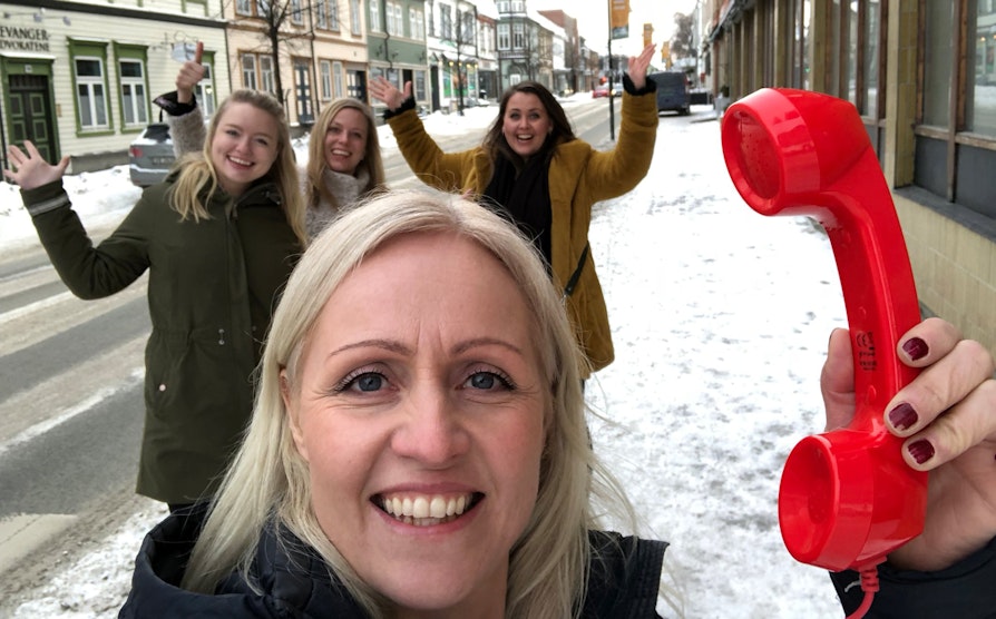 Ingrid Roterud Mathisen (foran), Nina Rundsvenn (t.v.), Anne Siri Nørstebø og Marthe Stenberg.