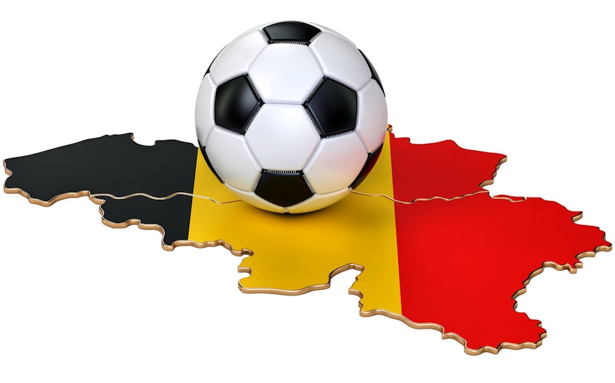 Belgia-kart med flaggfarger