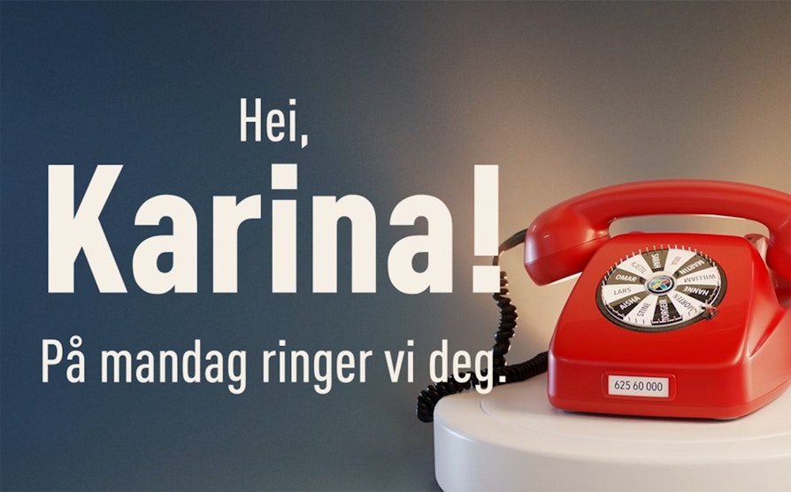 Hva skal vinneren hete?, karina, Carina, charina, Telefonen fra Hamar