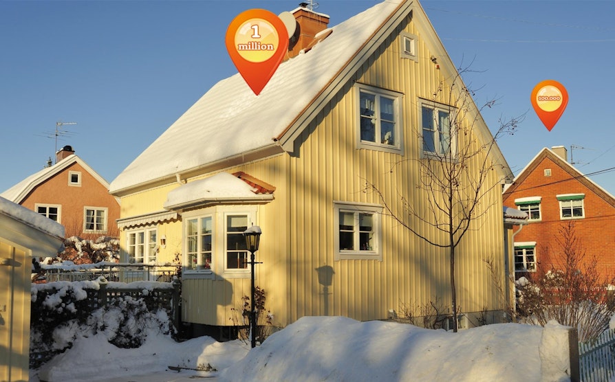 nabolaget, illustrasjon, tagg, geotag, hus, colourbox