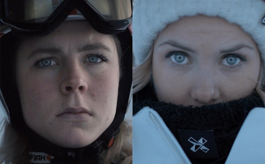 Hopper Maren Lundby og snowboarder Silje Norendal er to av utøverne som stiller opp i Norsk Tipping-filmen "For like muligheter. Uansett."