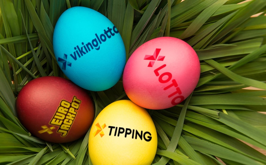 påske, påskeegg, lotto, vikinglotto, tipping, eurojackpot