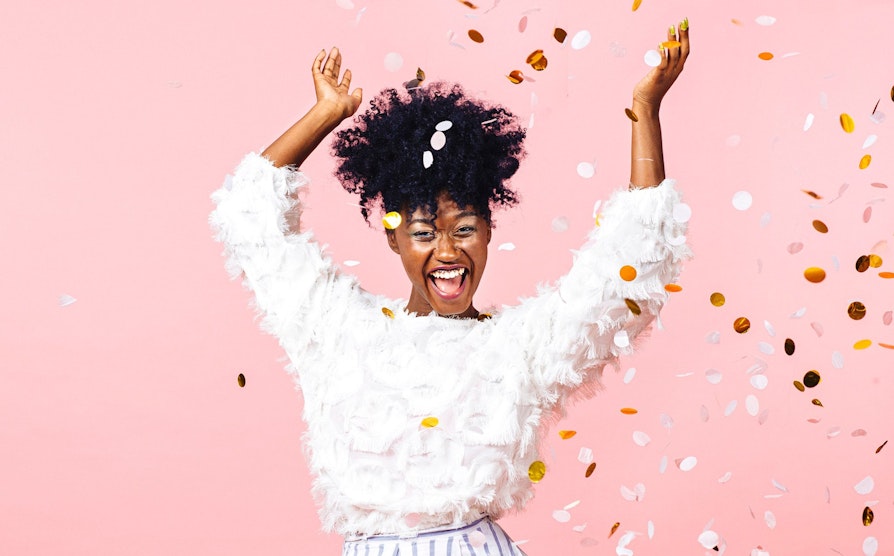 Adobe Stock, dame, gullkonfetti, rosa, eurojackpot, Adobe Stock, milliard