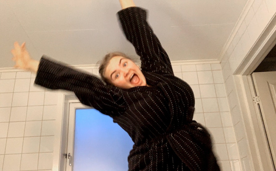 Amalie Kristoffersen fra Granli i Kongsvinger vant 10.000 kroner i vekking fra Hamar fredag 7. febriuar 2020.