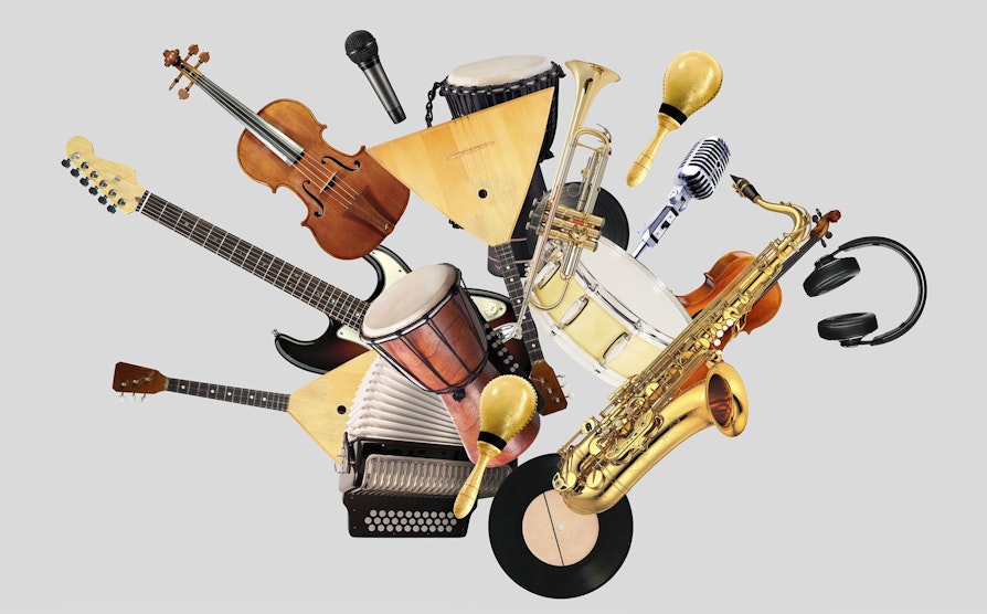 kultur instrumenter korps illustrasjon