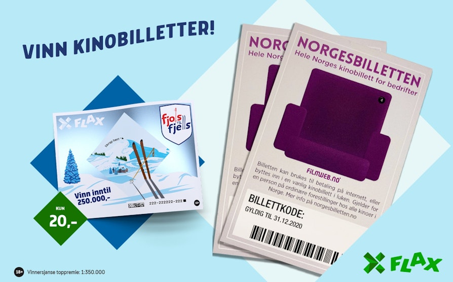 Flax Fjols til Fjells kinobilletter