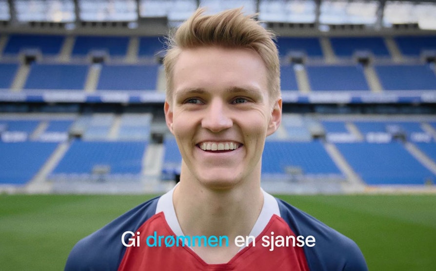Martin Ødegaard, gi drømmen en sjanse, norsk tipping, mormerket