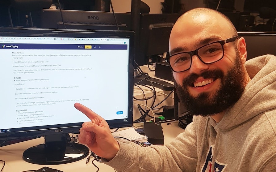 Jonas (30) ble Lotto-millionær på Supertrekning påskeaften