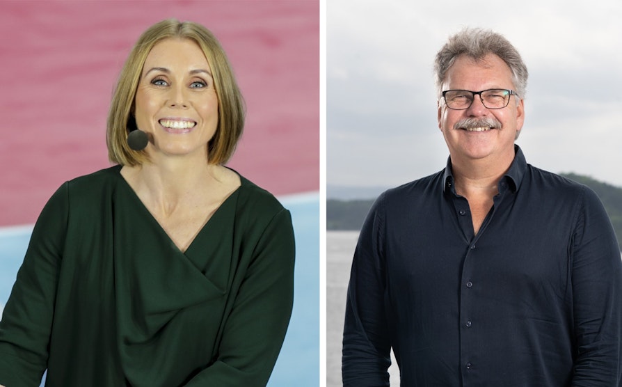 Karoline Dyhre Breivang og Harald Bredeli. Til sak om seriestart håndball 2020/2021.