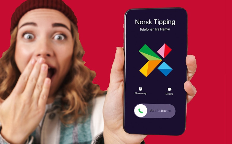 Kvinne får Telefonen fra Hamar