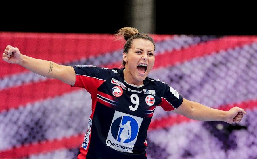 Nora Mørk - håndball-EM. Tyskland-Norge 23-42.
