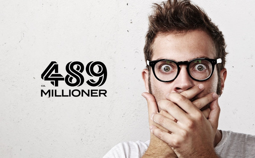 sjokkert mann ser førstepremiepott på 489 milloner kroner