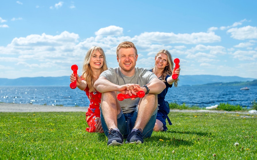 Line Troller (t.v.), Lars Hulleberg og Pernille Storholm Skaret. Til artikkel før Supertrekning sommer 2021.