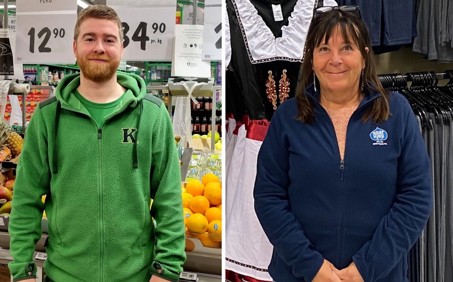 Ann-Kristin Emanuelsen og Ole Kristoffer Haugen. Begge vinnere i Supertrekning. Førstnevnte i ST påske 2021, Ole Kristoffer jula 2020.