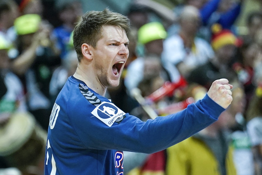 Håndballspiller Norge jubler