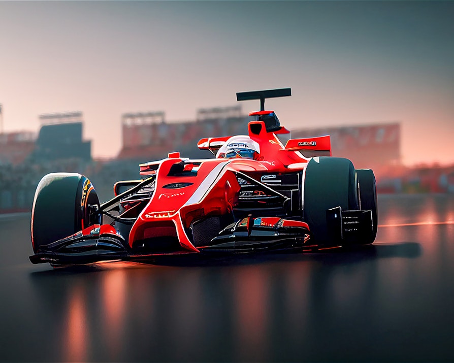 En rød Formel 1-bil