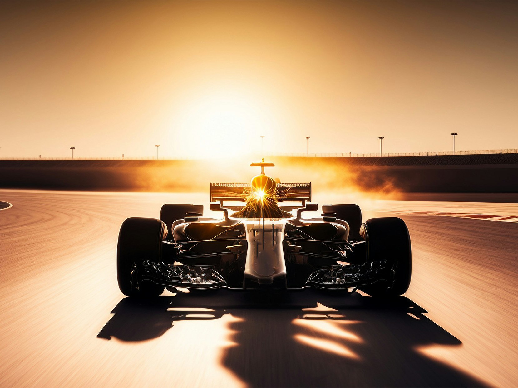 Formel 1 bil på bane