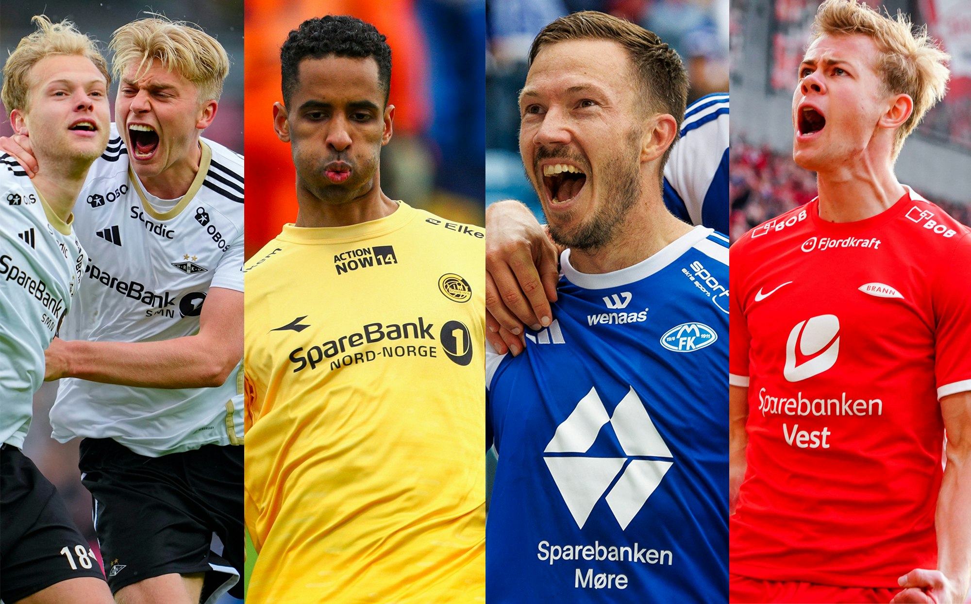 Rosenborg, Bodø/Glimt, Molde og Brann
